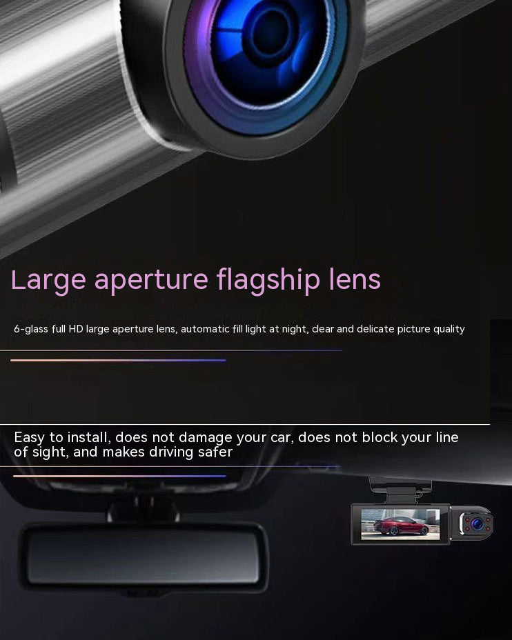 Dual Lens HD Dash Cam – 1080P Night Vision Driving Recorder with Wide Angle