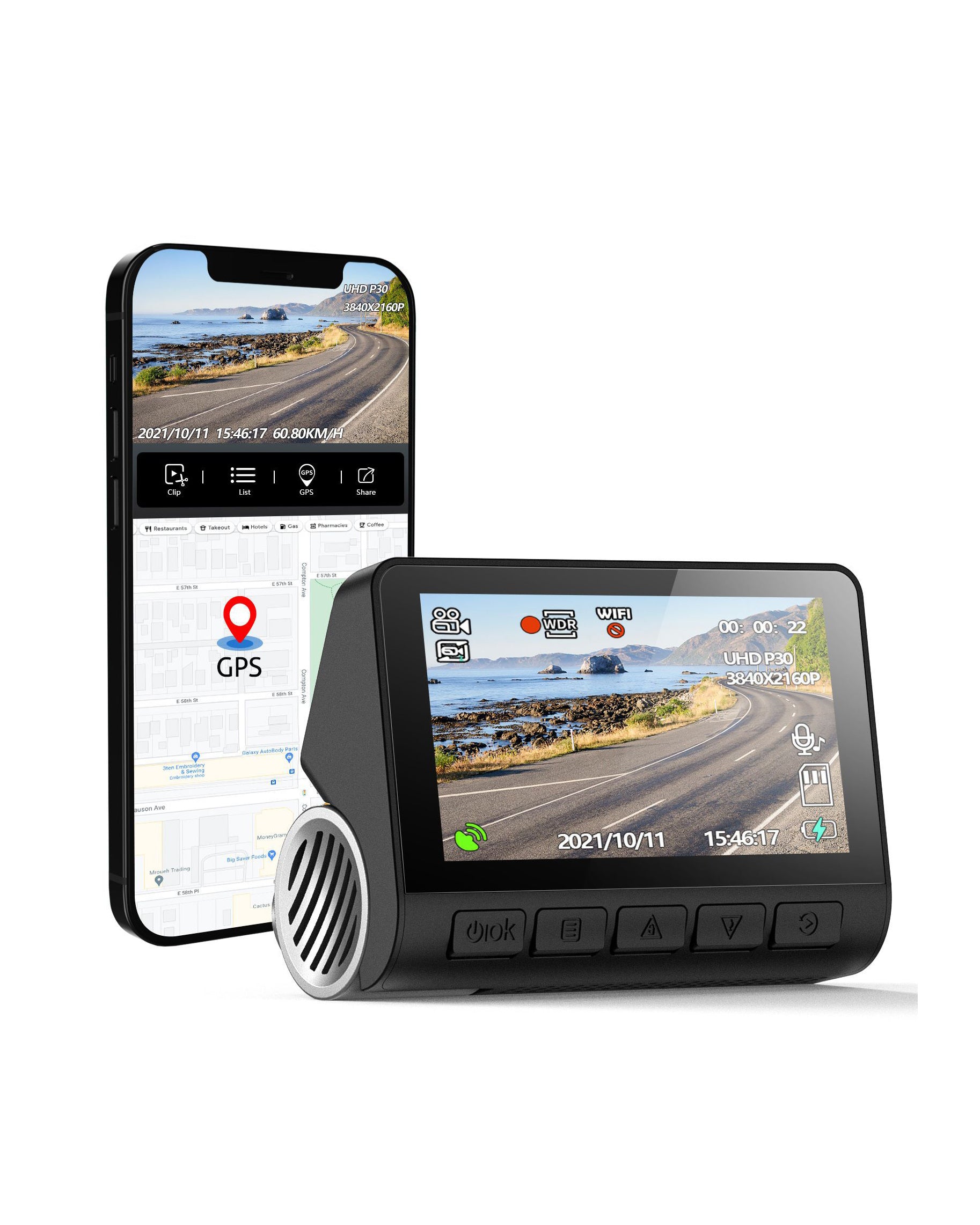 V55 4K UHD Night Vision Car Camera